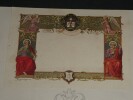 Dessin au crayon, fin XIX&egrave;me, Garret, d&eacute;corateurs, Vesoul , D&eacute;cor Floral. Garret