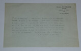 Henri BARBUSSE , &eacute;crivain - LETTRE AUTOGRAPHE, AUMONT-PAR-SENLIS. Henri BARBUSSE
