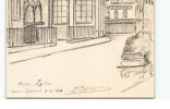 Dessin au crayon, &Eacute;glise Saint-Laurent, Paris par E. Phelipeau, 7 mars 1912. E. Phelipeau