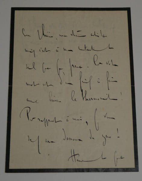 Georges de PORTO-RICHE - LETTRE AUTOGRAPHE SIGN&Eacute;E &Agrave; Charlotte LYS&Egrave;S. Georges de PORTO-RICHE