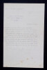 Andr&eacute; CHAMSON - TAPUSCRIT SIGN&Eacute; &Agrave; Georges VAN PARYS, Paris, 1951. Andr&eacute; CHAMSON