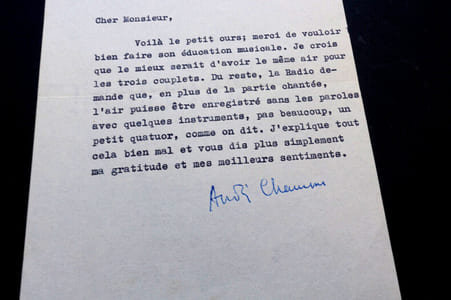 André CHAMSON - TAPUSCRIT SIGNÉ À Georges VAN PARYS, Paris, 1951