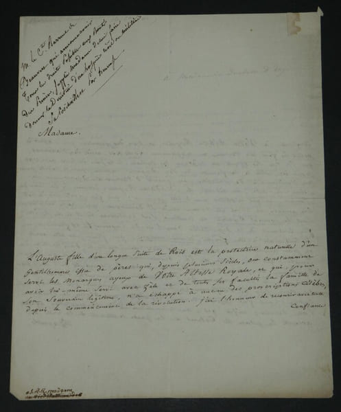 Antoine Joseph Barruel-Beauvert - "nos derniers soupirs seront pour les Bourbons" - Longue et belle lettre autographe sign&eacute;e &agrave; la Duchesse ...