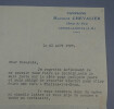 Maurice CHEVALIER - LETTRE TAPUSCRITE SIGN&Eacute;E, 1927. Maurice CHEVALIER