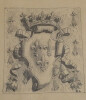 &Eacute;cusson du ch&acirc;teau de Chambord - Dessin original sign&eacute; &agrave; l'encre vers 1930. Louis Henri Laffill&eacute;e