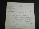 G&eacute;n&eacute;ral Louis ANDR&Eacute;, Ancien ministre des arm&eacute;es - LETTRE AUTOGRAPHE SIGN&Eacute;E 1895. G&eacute;n&eacute;ral Louis ANDR&Eacute;