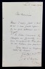 Gaston DUBOSC, Acteur - LETTRE AUTOGRAPHE SIGN&Eacute;E, 1900. Gaston DUBOSC
