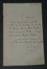 Vincent BARON - Lot de divers documents le concernant & lettre autographe sign&eacute;e. Vincent BARON
