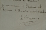 Vincent BARON - Lot de divers documents le concernant & lettre autographe sign&eacute;e. Vincent BARON