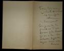 LETTRE AUTOGRAPHE SIGN&Eacute;E, 1908. Juliette Adam