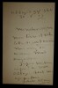 LETTRE AUTOGRAPHE SIGN&Eacute;E, 1908. Juliette Adam