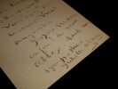 LETTRE AUTOGRAPHE SIGN&Eacute;E, 1908. Juliette Adam