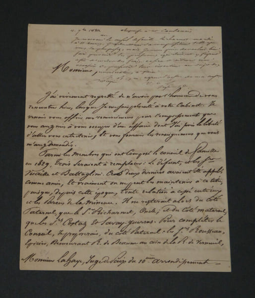 Marie Jean Pierre Hubert de Cambac&eacute;r&egrave;s - L.A.S "Conseil de Famille" 3 pages 1834. Marie Jean Pierre Hubert de Cambac&eacute;r&egrave;s