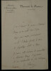 Abel VILLEMAIN Lettre Autographe sign&eacute;e - Universit&eacute; de France "Psychologie". Abel Villemain