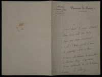 Abel VILLEMAIN Lettre Autographe signée - Université de France "Psychologie"