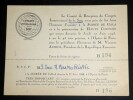 CONGR&Egrave;S INTERNATIONAL DE LA SOIE - INVITATION &Agrave; UN GALA &Agrave; Marko RISTIC, 1948. Congr&egrave;s International de la Soie