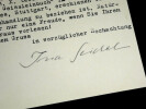 INA SEIDEL CARTE POSTALE TAPUSCRITE SIGNEE DATEE DU 16 OCTOBRE 1931. Ina Seidel