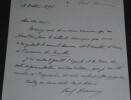 Paul HERVIEU Lettre autographe sign&eacute;e sur la pi&egrave;ce "Les Tenailles" 1 page 1895. Paul HERVIEU