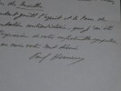 Paul HERVIEU Lettre autographe sign&eacute;e sur la pi&egrave;ce "Les Tenailles" 1 page 1895. Paul HERVIEU