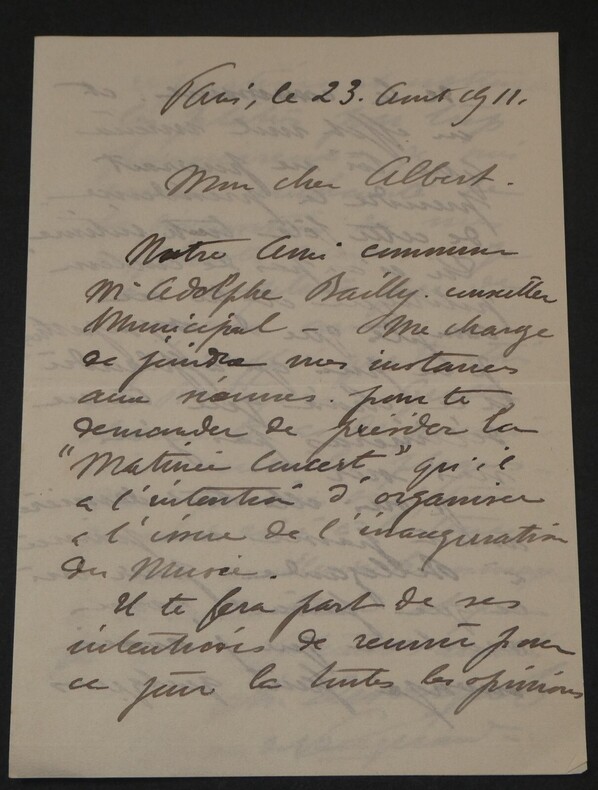 Charles DESVERGNES, Sculpteur - LETTRE AUTOGRAPHE SIGN&Eacute;E DE 3 PAGES 1911. Charles DESVERGNES