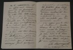 Charles DESVERGNES, Sculpteur - LETTRE AUTOGRAPHE SIGN&Eacute;E DE 3 PAGES 1911. Charles DESVERGNES
