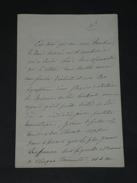 Elisa de LAMARTINE - LETTRE AUTOGRAPHE SIGN&Eacute;E, 2 pages. Elisa de LAMARTINE