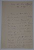 LETTRE AUTOGRAPHE SIGN&Eacute;E, VILLA Ste LUCIE, HY&Egrave;RES, 1889. Arthur Coquard