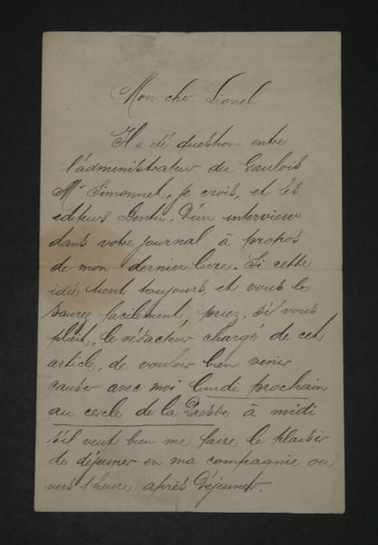 Adolphe BELOT - LETTRE AUTOGRAPHE SIGN&Eacute;E, 2 pages. Adolphe BELOT