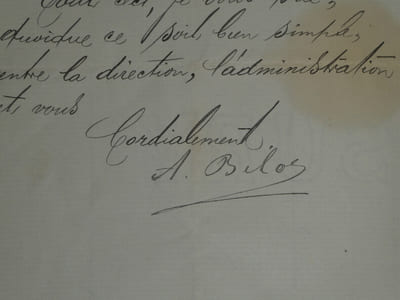 Adolphe BELOT - LETTRE AUTOGRAPHE SIGNÉE, 2 pages