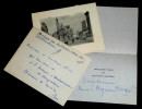 BOUSQUET Raymond - Carte de vœux autographe sign&eacute;e &agrave; Marko Ristic. Raymond Bousquet