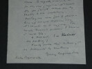Jules SUPERVIELLE - LETTRE AUTOGRAPHE SIGN&Eacute;E, Invitation &agrave; d&eacute;jeuner, 1951. Jules SUPERVIELLE