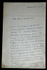 SCRIBE Eug&egrave;ne - LETTRE AUTOGRAPHE SIGN&Eacute;E &Agrave; Albert MILLAUD, Paris. Eug&egrave;ne Scribe