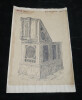 Dessin original sign&eacute; - Chaire de l'&eacute;glise Santa-Maria-ara-Coeli &agrave; Rome. Louis Henri Laffill&eacute;e