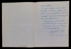 Gaston DUBOSC, Acteur - LETTRE AUTOGRAPHE SIGN&Eacute;E, 1930. Gaston DUBOSC