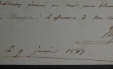 ANCELOT Virginie - LETTRE AUTOGRAPHE SIGNEE DU 9 JANVIER 1845. Virginie Ancelot