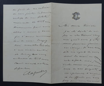 Ernest COQUELIN dit COQUELIN CADET - LETTRE AUTOGRAPHE SIGNÉE DE 4 PAGES
