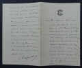 Ernest COQUELIN dit COQUELIN CADET - LETTRE AUTOGRAPHE SIGN&Eacute;E DE 4 PAGES. Ernest COQUELIN dit COQUELIN CADET