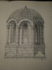Coupole byzantine ind&eacute;termin&eacute;e - Dessin original sign&eacute; - Encre vers 1930. Louis Henri Laffill&eacute;e