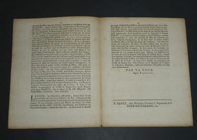 Arrêt de la Cour Souveraine de Lorraine et Barrois, Concernant le fait d'émigration, 1769