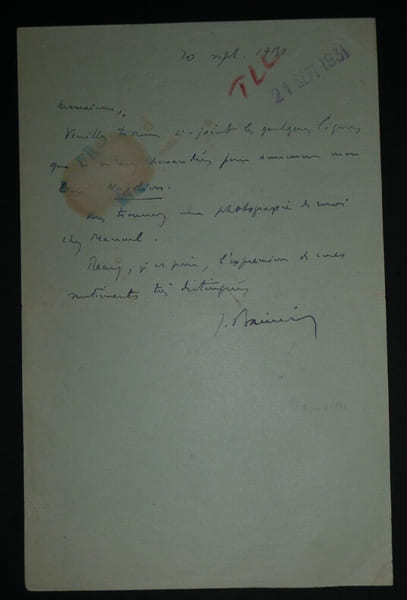 Jacques BAINVILLE, Journaliste - LETTRE AUTOGRAPHE SIGN&Eacute;E, 1931, 1 page. Jacques Bainville