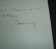 Jacques BAINVILLE, Journaliste - LETTRE AUTOGRAPHE SIGN&Eacute;E, 1931, 1 page. Jacques Bainville