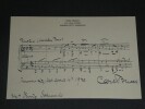 Carl Busch - Double port&eacute;e autographe sign&eacute;e pour (military band), &agrave; Kansas city - 1930. Carl Busch