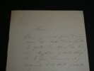 Alexandre-Edouard Goria - Lettre autographe sign&eacute;e [&agrave; Mme Coche] - 1850. Alexandre-Edouard Goria