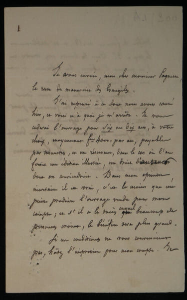 F&eacute;licit&eacute; LAMENNAIS - Lettre Autographe Sign&eacute;e "h&acirc;ter l'impression". F&eacute;licit&eacute; Lamennais