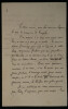 F&eacute;licit&eacute; LAMENNAIS - Lettre Autographe Sign&eacute;e "h&acirc;ter l'impression". F&eacute;licit&eacute; Lamennais