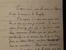 F&eacute;licit&eacute; LAMENNAIS - Lettre Autographe Sign&eacute;e "h&acirc;ter l'impression". F&eacute;licit&eacute; Lamennais