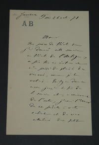 Adolphe BELOT - LETTRE AUTOGRAPHE SIGNÉE - 2 pages - 1871
