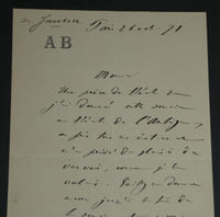 Adolphe BELOT - LETTRE AUTOGRAPHE SIGNÉE - 2 pages - 1871