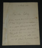 Fernand GREGH, Po&egrave;te - LETTRE AUTOGRAPHE SIGN&Eacute;E &Agrave; Monsieur Leclercq. Fernand GREGH