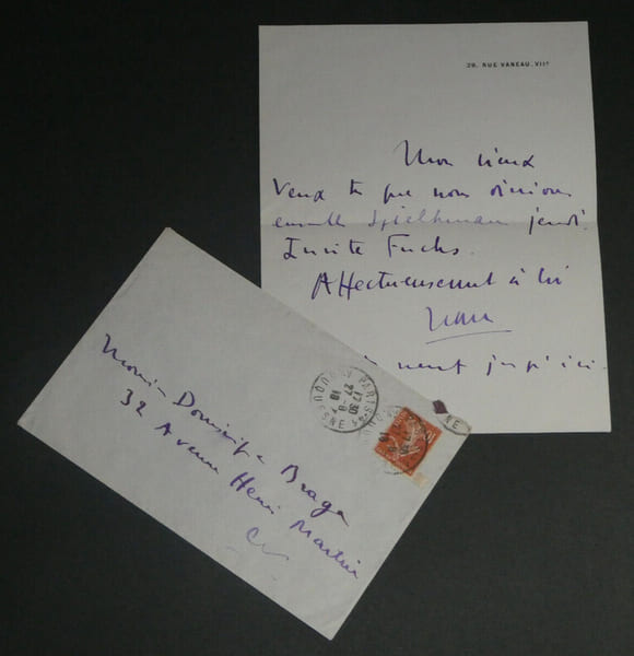 Jean Galtier-Boissi&egrave;re - Lettre autographe sign&eacute;e &agrave; Dominique Braga - 1918. Jean Galtier-Boissi&egrave;re